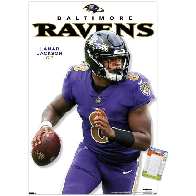 Trends International Nfl Baltimore Ravens Lamar Jackson Feature Series 23 Unframed Wall Poster Prints