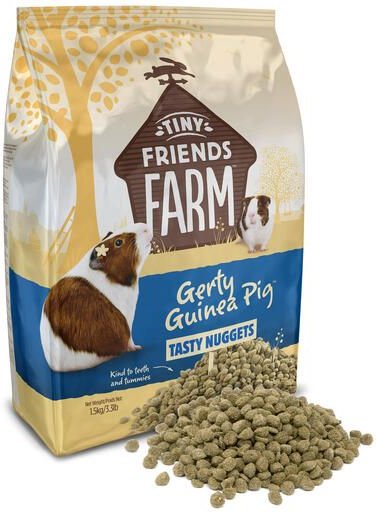 Tiny Friends Farm Gerty Tasty Nuggets Guinea Pig Food， 3.3-lb bag