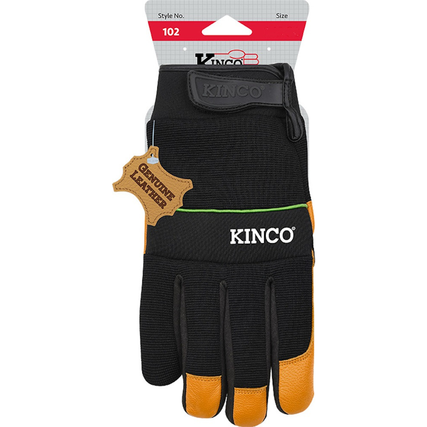 Kinco Premium Men\u0027s Indoor/Outdoor Hybrid Driver Gloves Black/Orange M 1 pair