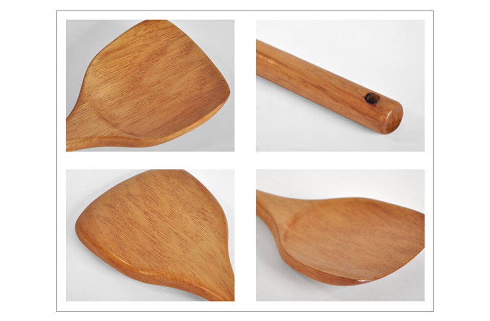 YGR Long Wooden Cooking Rice Spatula Scoop Kitchen Utensil Non-Stick Hand Wok Shovel