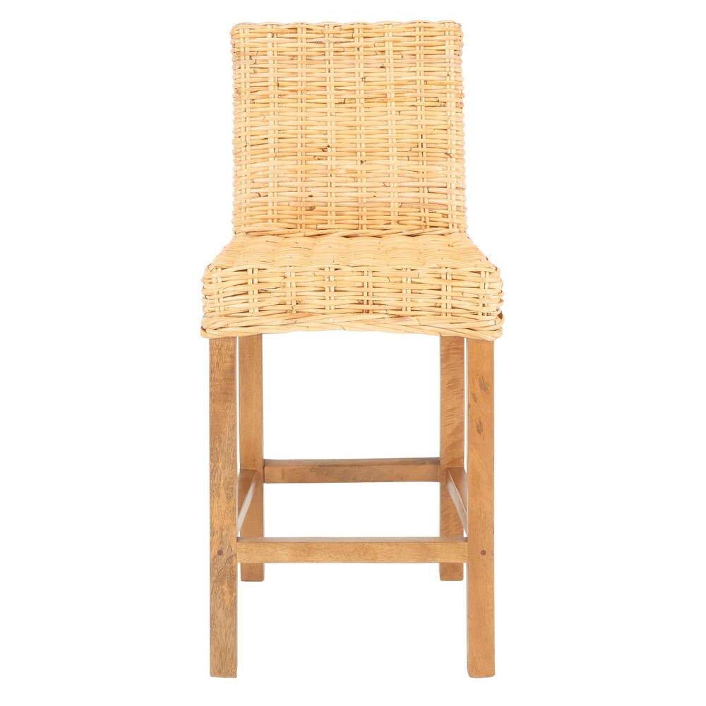 SAFAVIEH Tobie Rattan 23.6 inch Counter Stool