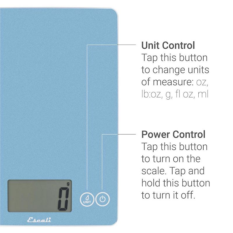 Escali Arti Metallic Glass Kitchen Scale