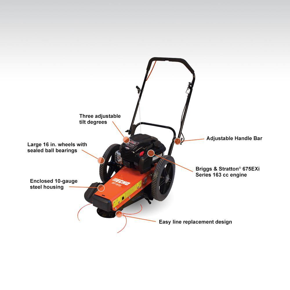 ECHO 24 in. 163 cc Gas 4-Stroke Walk Behind Tilt Wheeled Trimmer WT-1610T