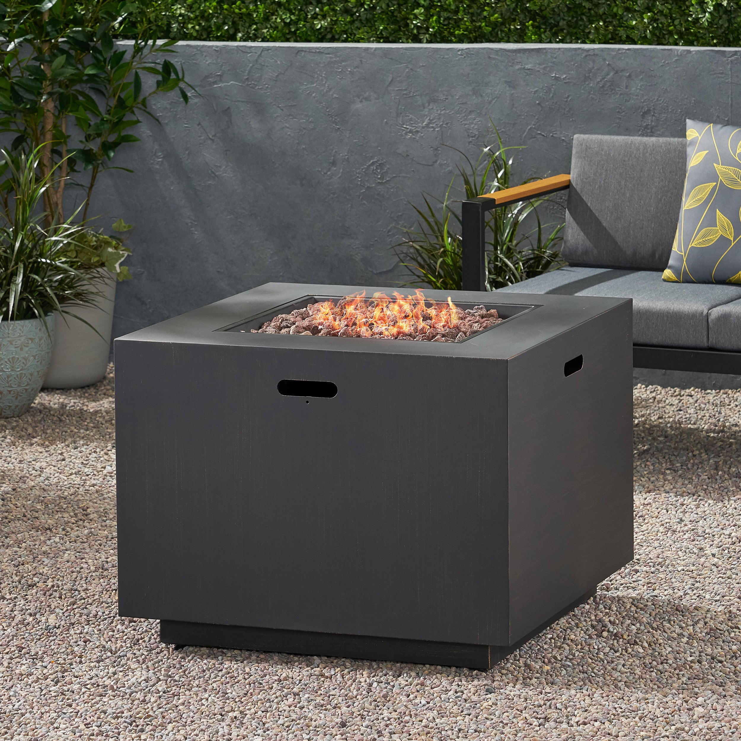 Jasmine Outdoor 33-Inch Square Fire Pit