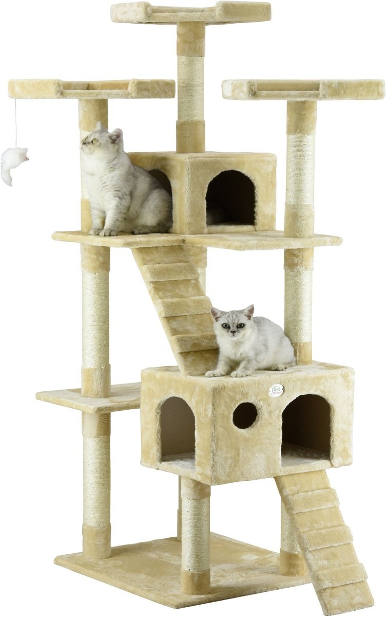 Go Pet Club 72-in Faux Fur Cat Tree and Condo