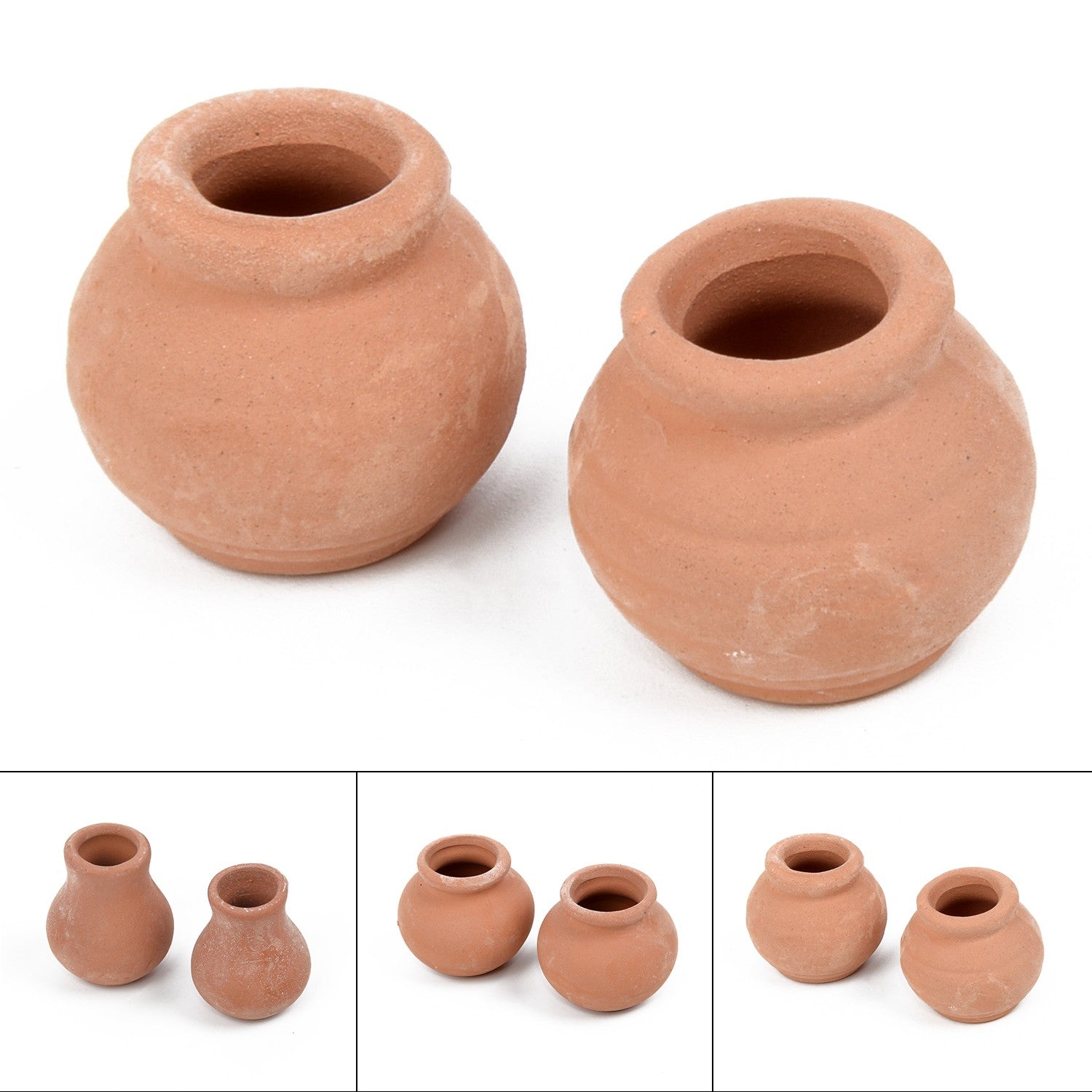 Ruibeauty 4Pcs Clay Pots - 1.28" Terracotta Pot Ceramic Pottery Planter Terra Cotta Flower Pot Succulent Nursery Pots Great for Windowsill, Cactus Plant, Crafts, Wedding Favors