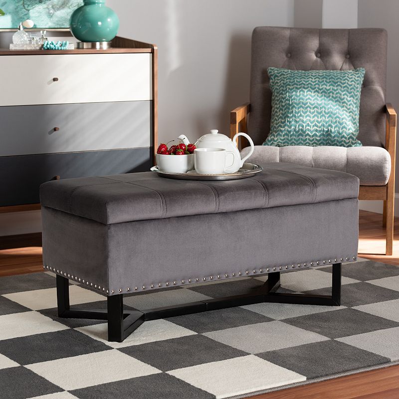 Baxton Studio Esther Storage Ottoman