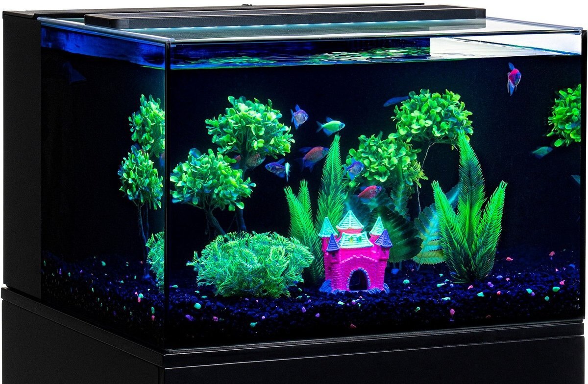 GloFish Yellow Fern Plant Aquarium Decor