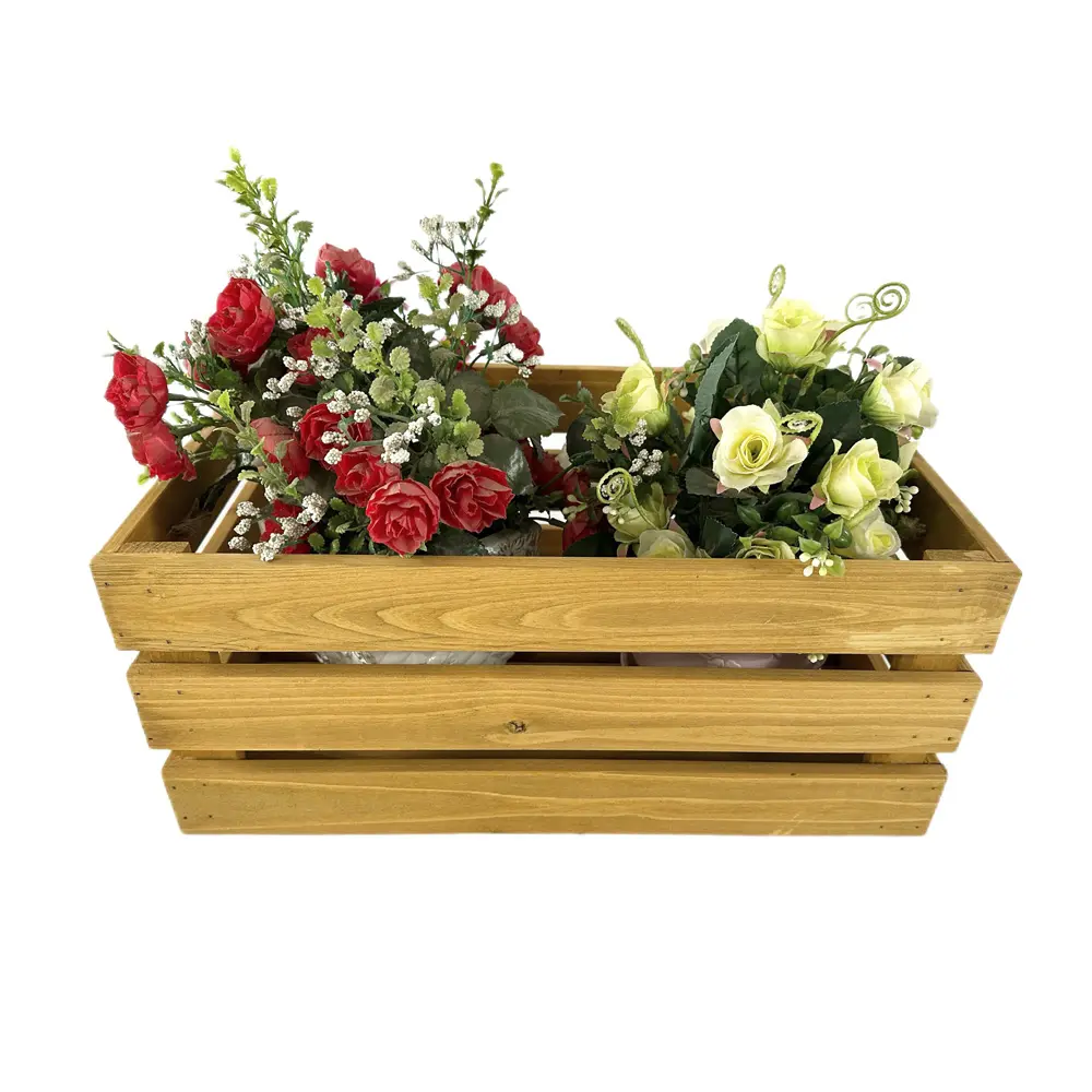 Factory direct supply outdoor plants pot eco friendly handmade wooden plant pots