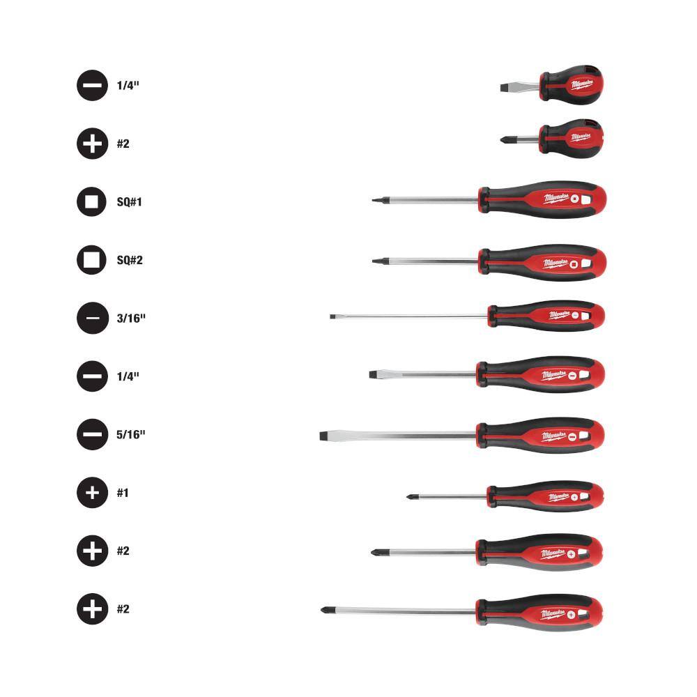 MW 38 in. Drive SAEMetric Ratchet and Socket Mechanics Tool Set with Pliers Kit and Screwdriver Set (69-Piece) 48-22-9008-48-22-6331-48-22-2710