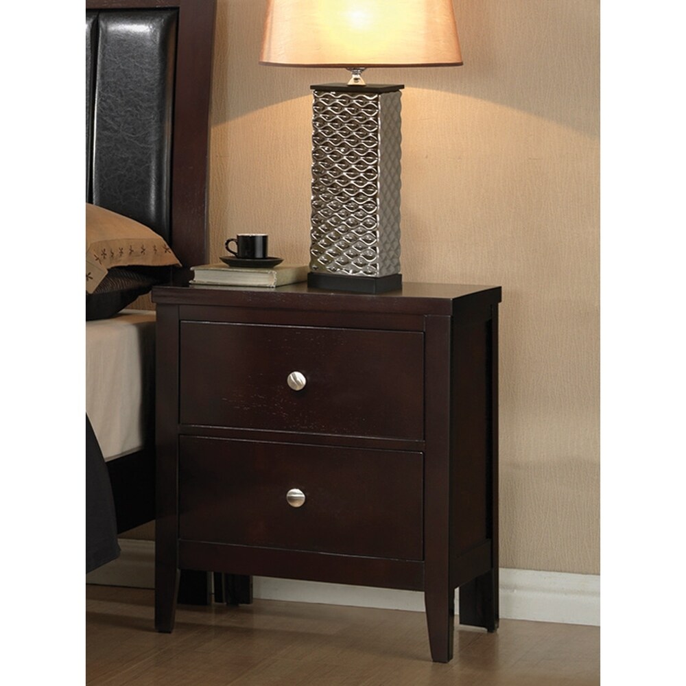 Coaster Furniture Carlton Cappuccino 2 drawer Wooden Nightstand