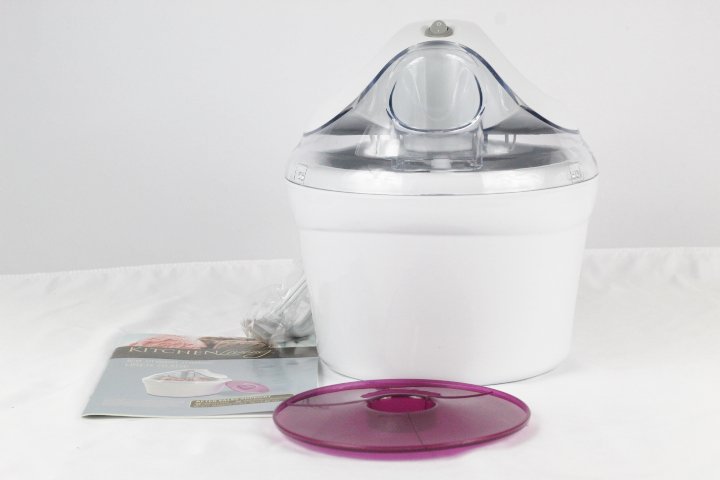 Kitchen Living White Electric Sorbet Frozen Yogurt and Ice Cream Maker 1 Quart