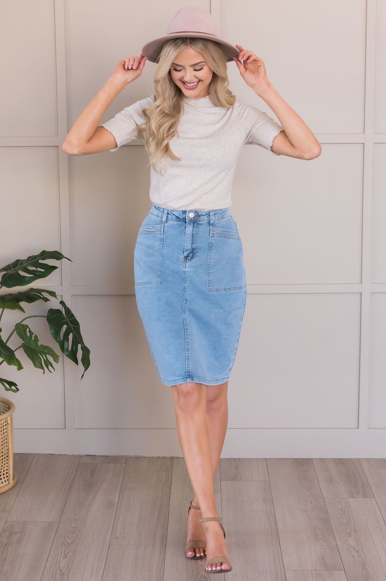 My Sweet Summer High Waisted Jean Skirt