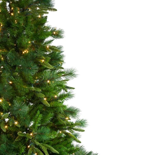 9' Full Mixed Rosemary Emerald Angel Pine Artificial Tree Clear LED