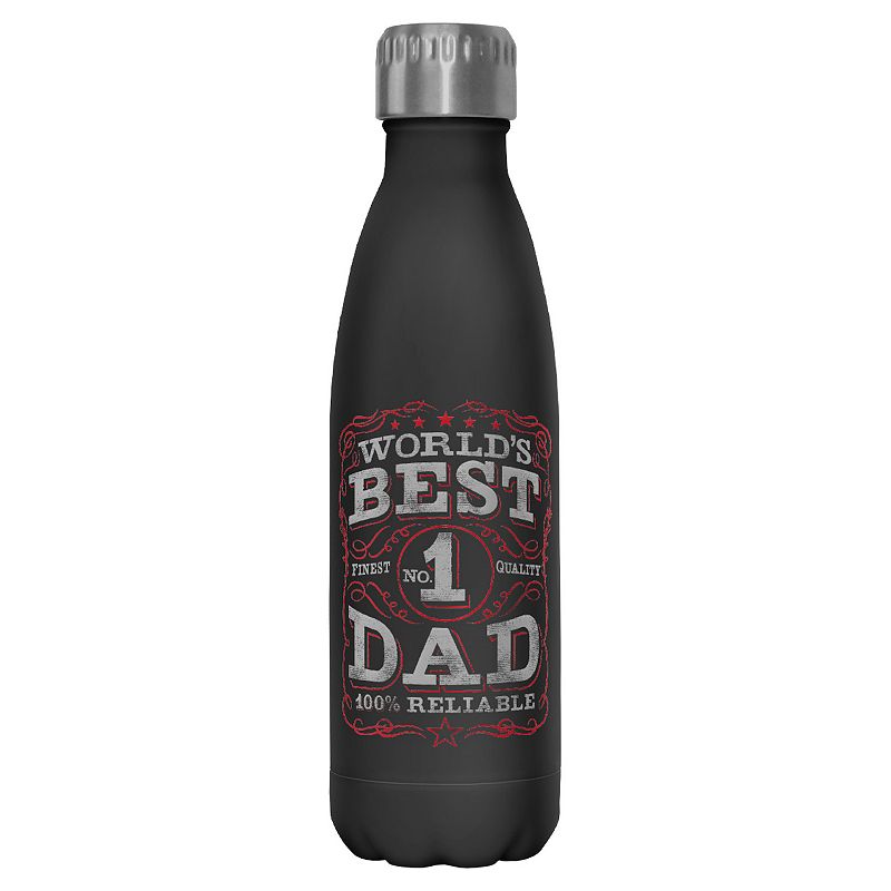 World's Best Dad Badge 17-oz. Stainless Steel Bottle