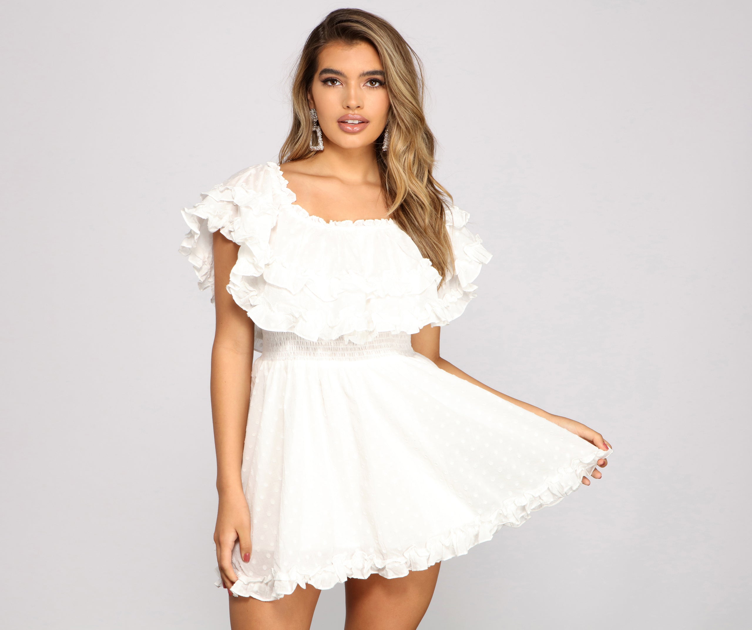 Flirty Vibes Linen Mini Dress