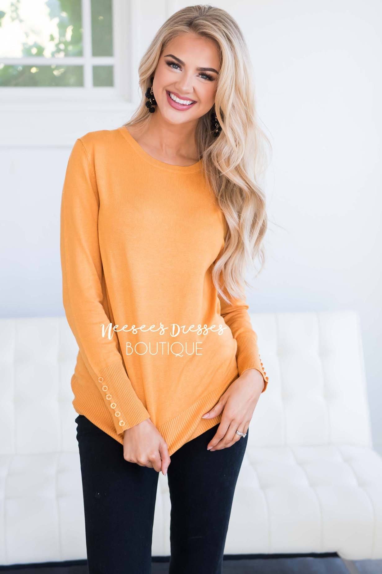 In Love with Fall Button Sleeve Sweater