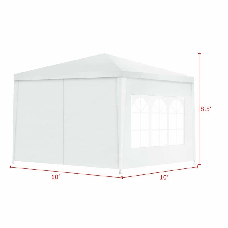 10 x 10 FT Outdoor Gazebo Canopy Tent Party Wedding Event Tent with 4 Removable Sidewalls