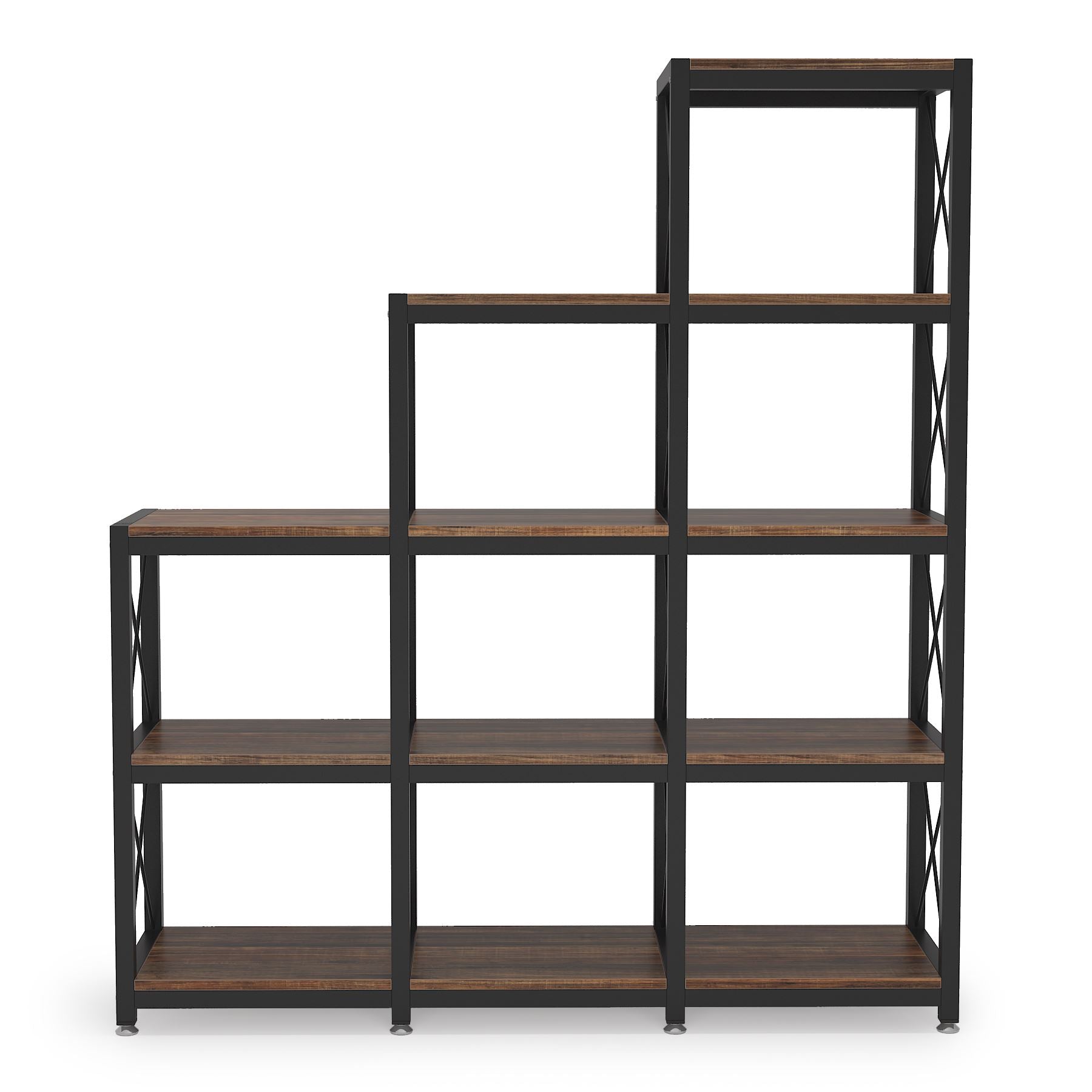 Ladder Bookshelf, 12 Shelves Industrial Etagere Bookcase