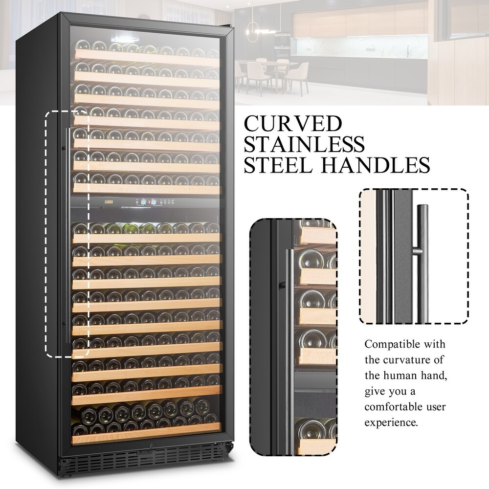 Lanbo Freestanding Dual Zone Wine Cooler Refrigerator  287 Bottles