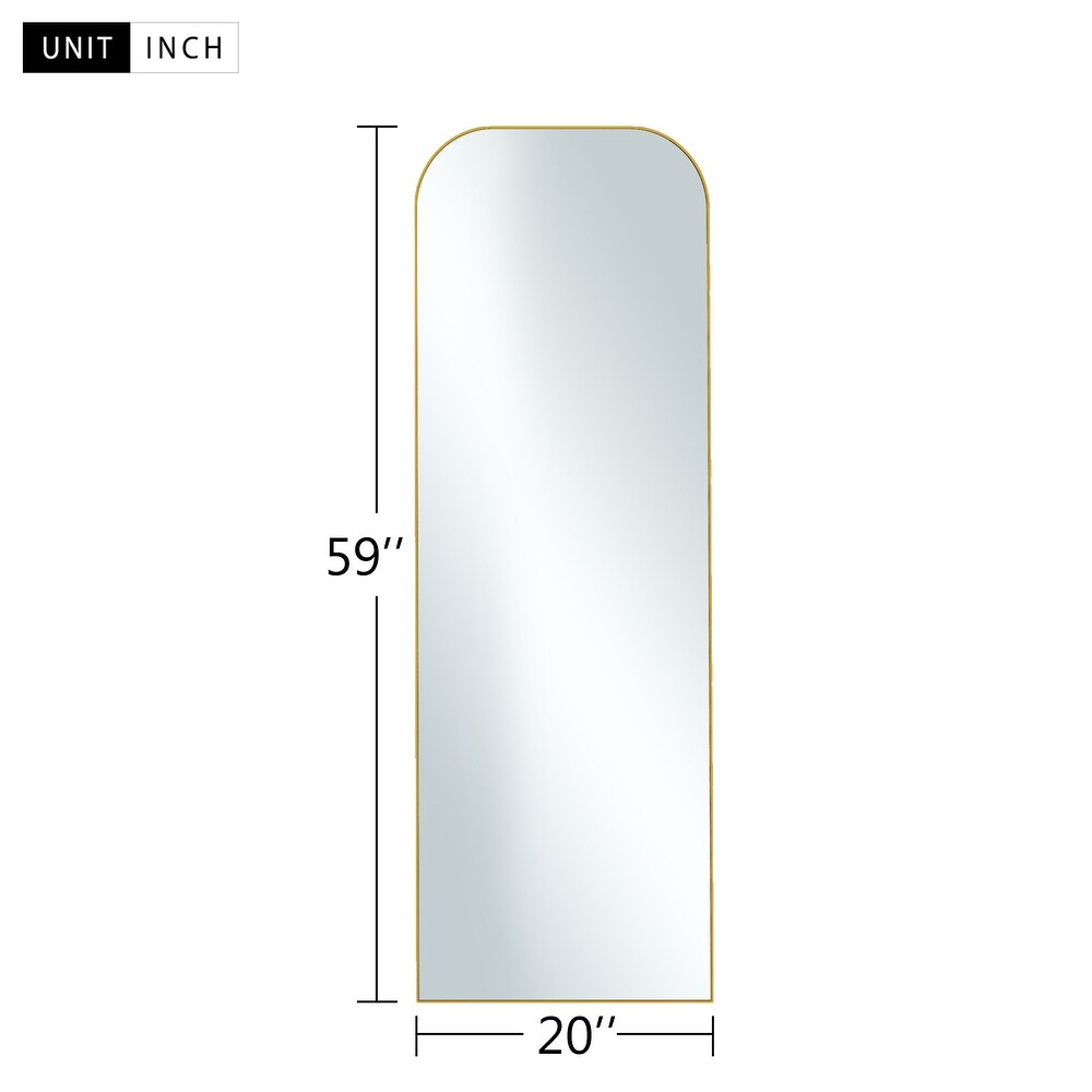 Iron Arch Top Bathroom Mirror Full Length Wall Mirror