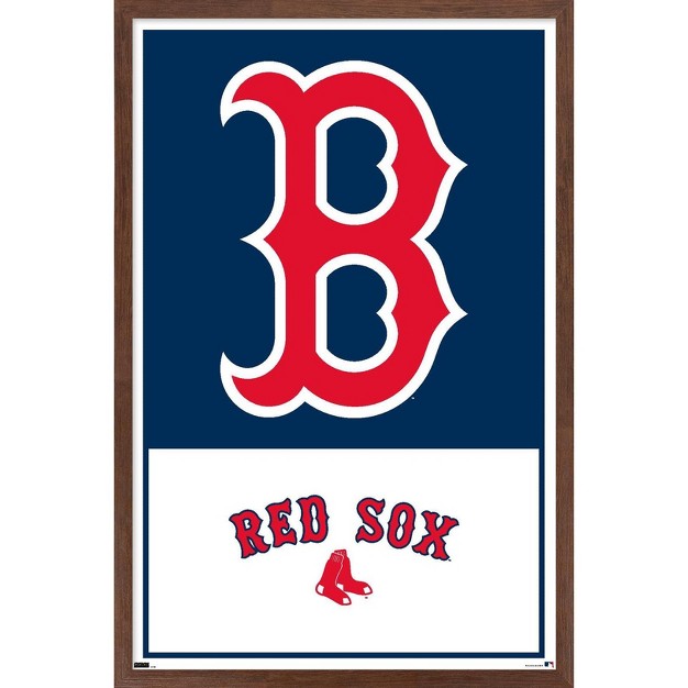 Trends International Mlb Boston Red Sox Logo 22 Framed Wall Poster Prints