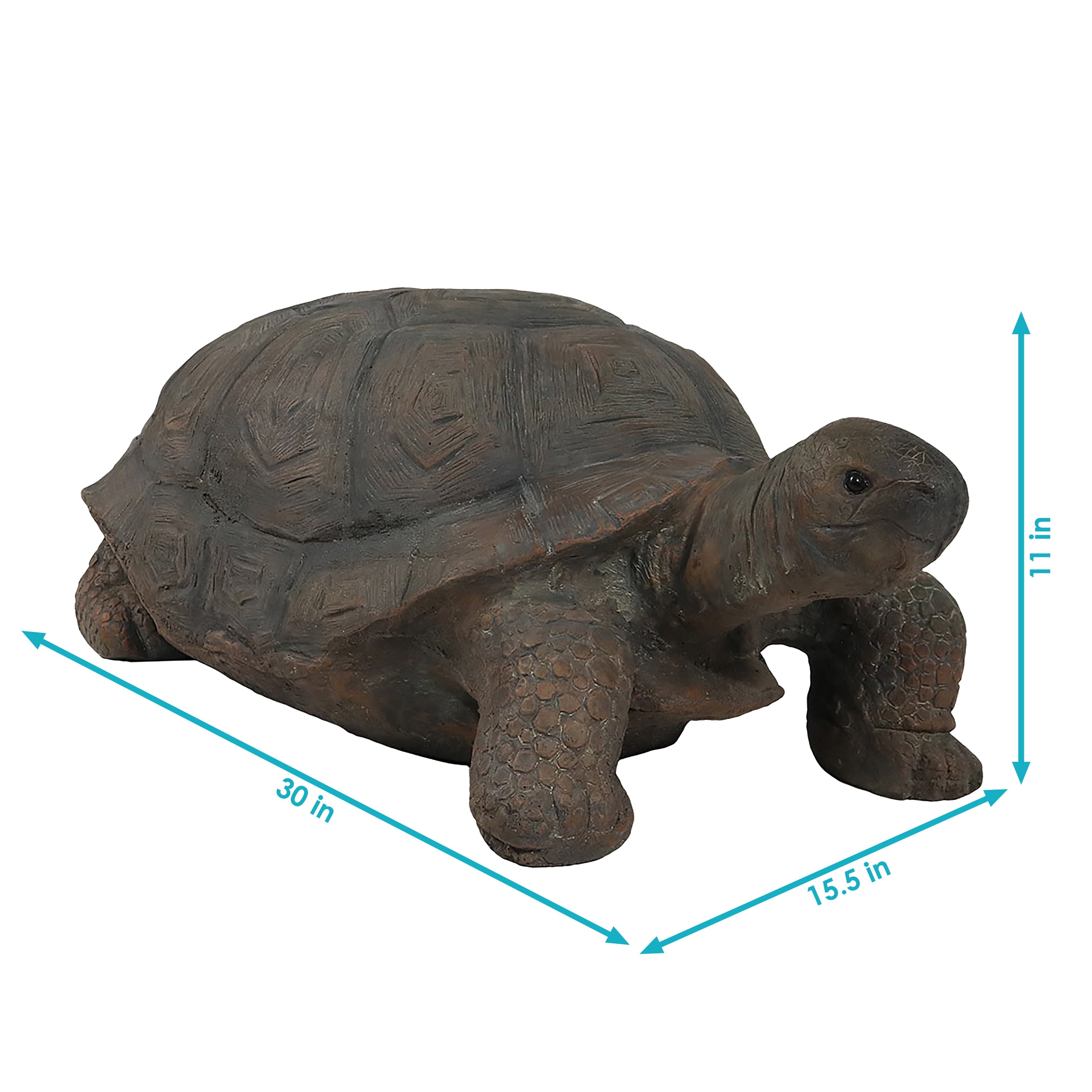 Sunnydaze Indoor/Outdoor Lifelike Large Todd the Tortoise Patio Garden Yard Entryway Decorative Statue - 30"