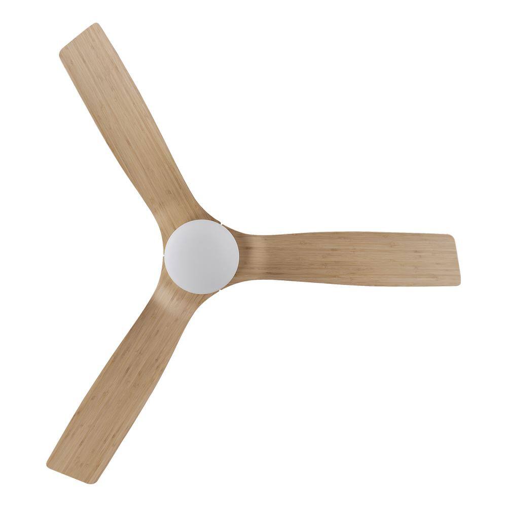 CARRO Striver 52 in Integrated LED IndoorOutdoor White Smart Ceiling Fan with Light and Remote Works with AlexaGoogle Home