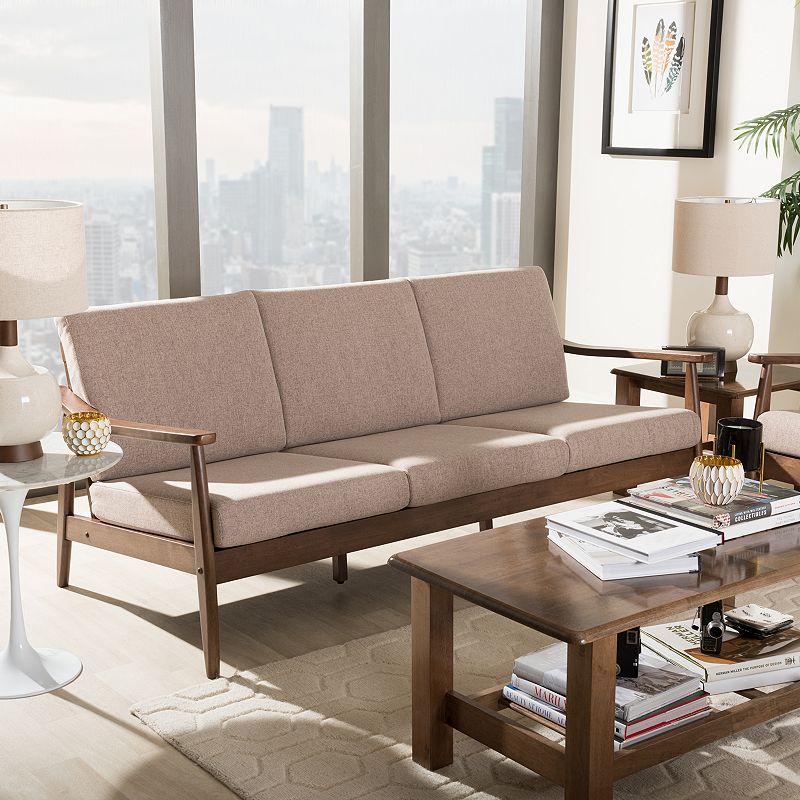 Baxton Studio Venza Mid-Century Modern Sofa