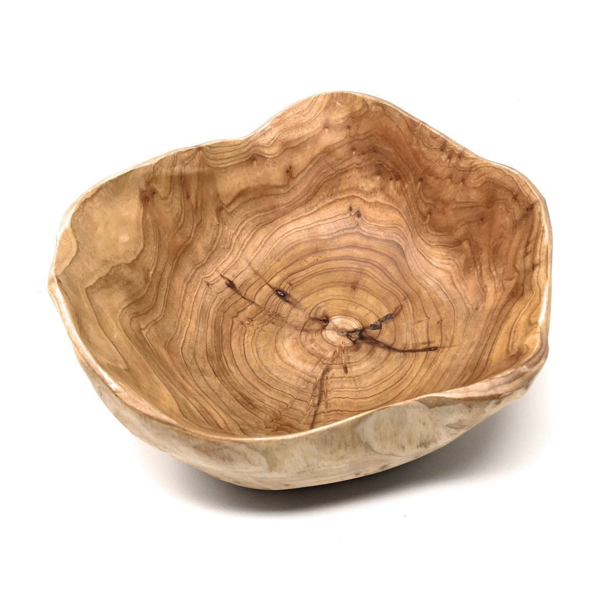 THY COLLECTIBLES Wooden Bowl Handmade Storage Natural Root Wood Crafts Bowl Fruit Salad Serving Bowls (Small 8-10)