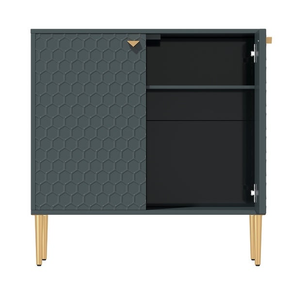 2 Door Freestanding Locker Accent Cabinet