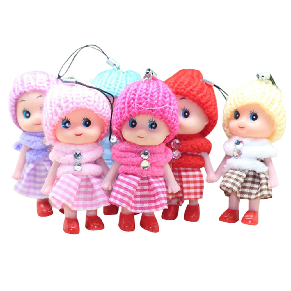 SUNYUAN 5Pcs Kids Toys Soft Interactive Baby Dolls Toy Mini Doll For Girls and Boys Hot