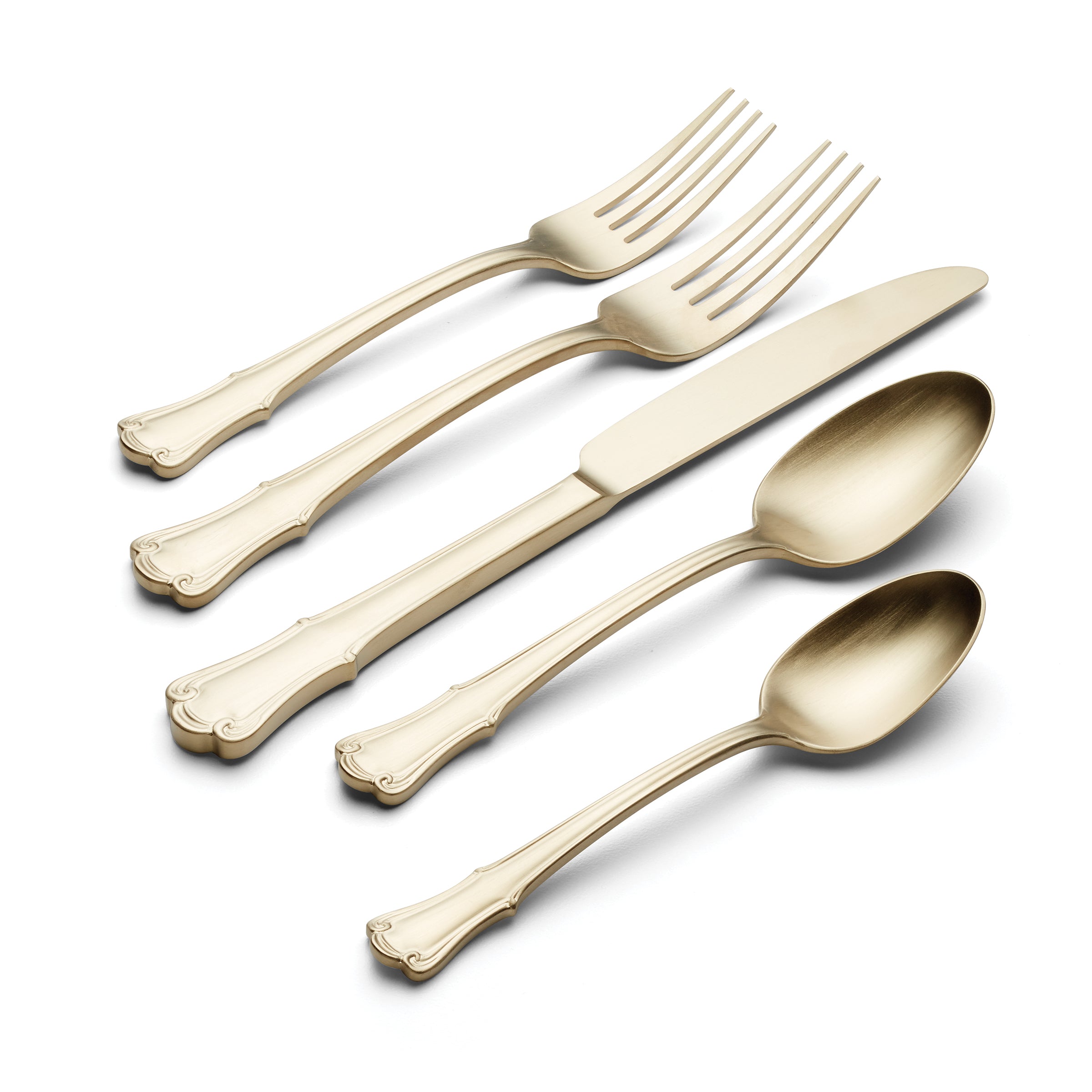 James Street Satin Champagne 20 Piece Flatware Set