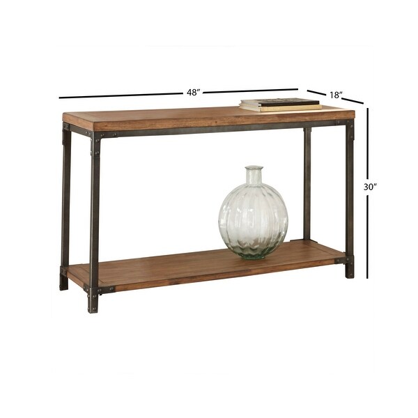 Leyburn Industrial Style Wood and Metal Sofa Table by Greyson Living