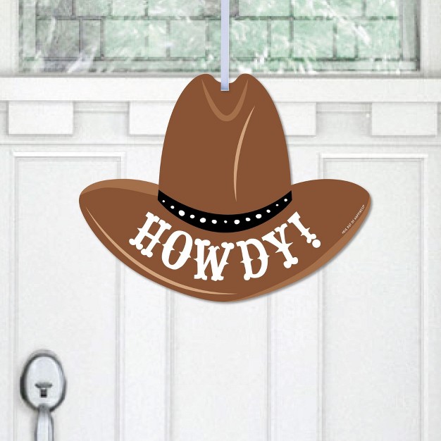 Big Dot Of Happiness Western Hoedown Hanging Porch Wild West Cowboy Party Outdoor Decorations Front Door Decor 1 Piece Sign