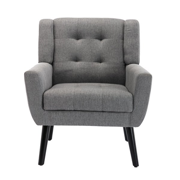 Modern Soft Linen Material Ergonomics Accent Chair Living Room Chair