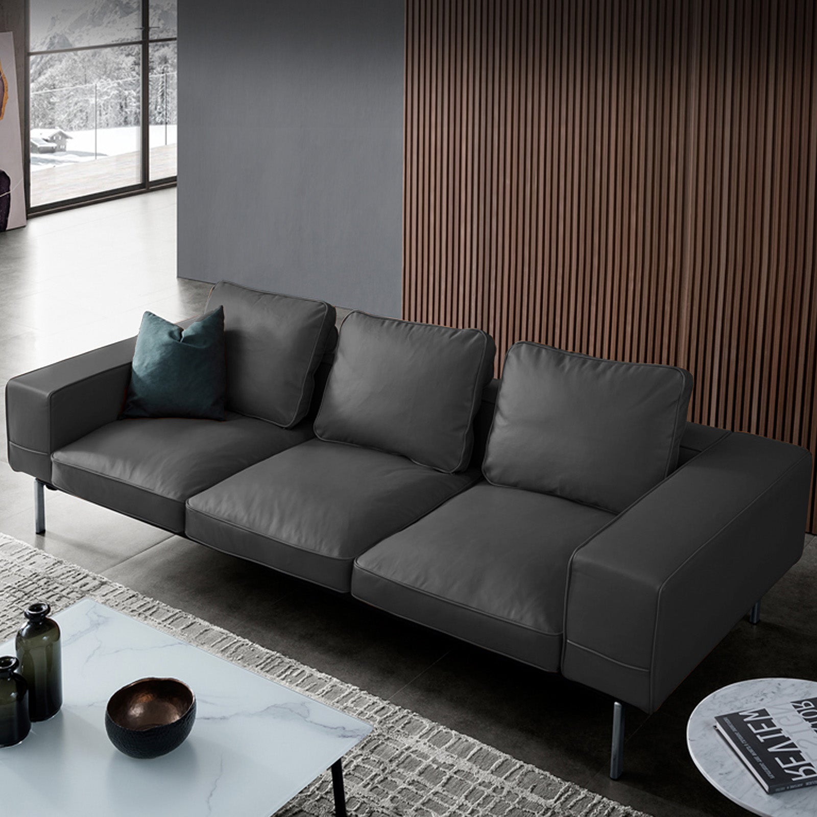 Lorraine Classic Sofa Sf019-3-Darkgrey