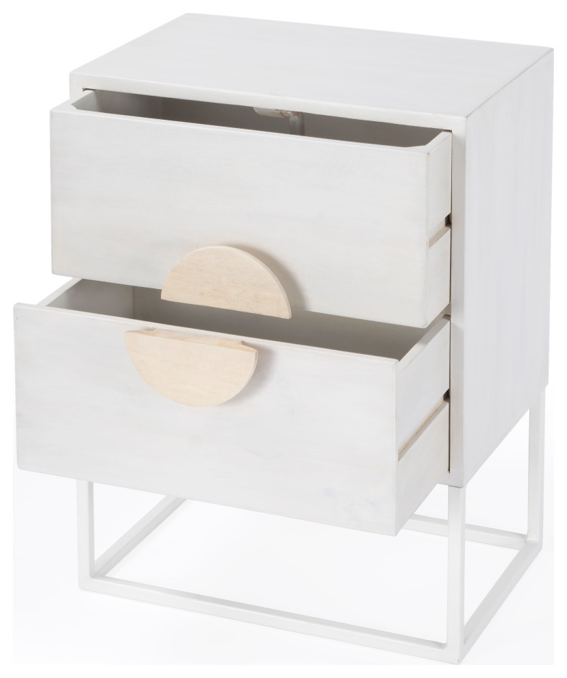 Lennasa 2 drawers End Table   Contemporary   Accent Chests And Cabinets   by BisonOffice  Houzz