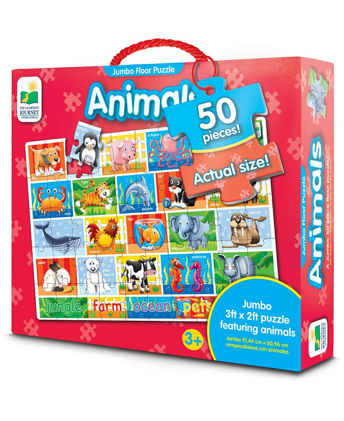 The Learning Journey Animals Jumbo Floor Jigsaw Puzzle- 50 Piece