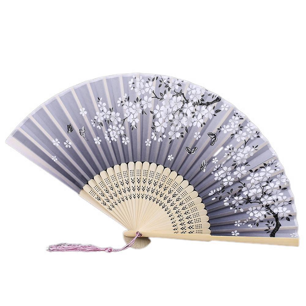 5pcs Chinese Japanese Floral Folding Hand Fan Vintage Handheld Folding Fan With Different Patterns Folding Fan For Wedding Dancing Party(style 15)