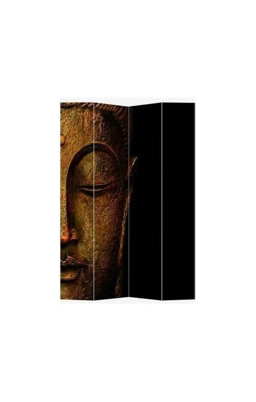 Oriental Furniture 6 ft. Tall Buddha and Ganesh Canvas Room Divider - 4 Panel