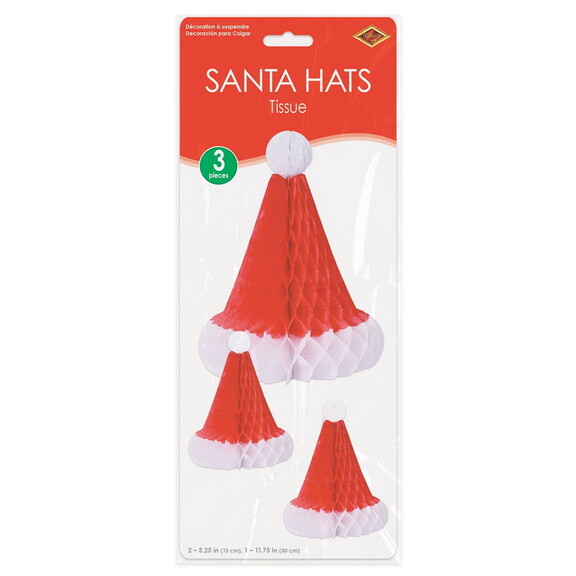 Beistle 20263 Tissue Santa Hats  2 5  188   1 11...