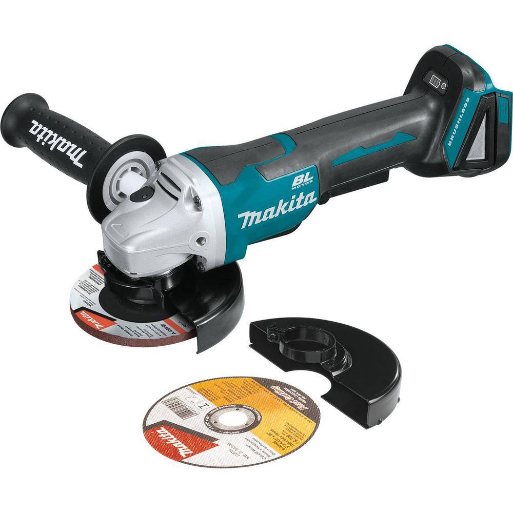 Makita 18V LXT Lithium-Ion Brushless Cordless 4-12 in.5 in. Paddle Switch Cut-OffAngle Grinder (Tool-Only) XAG11Z