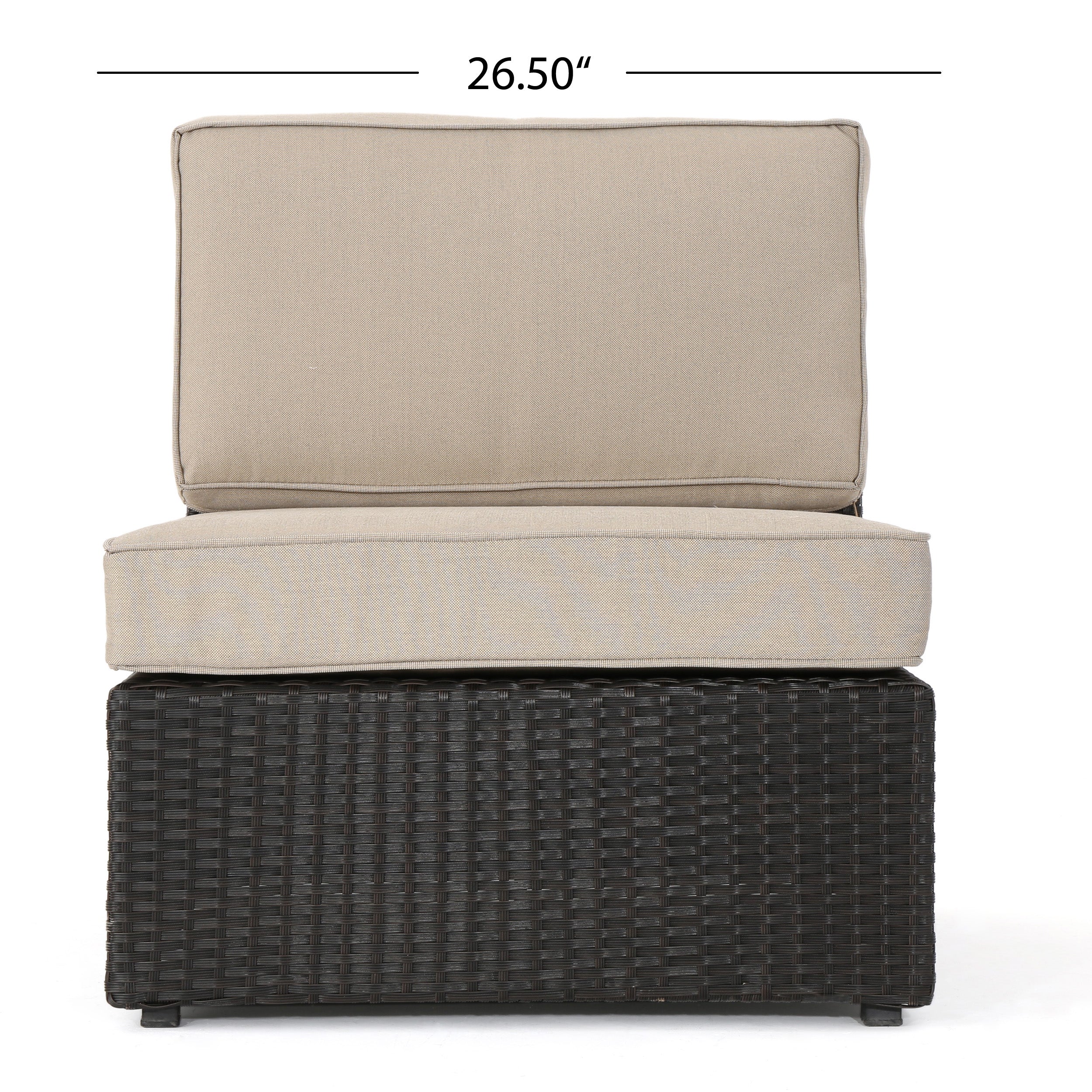 Reddington Outdoor Wicker Sectional Sofa Seat w/ Cushions (set of 2)