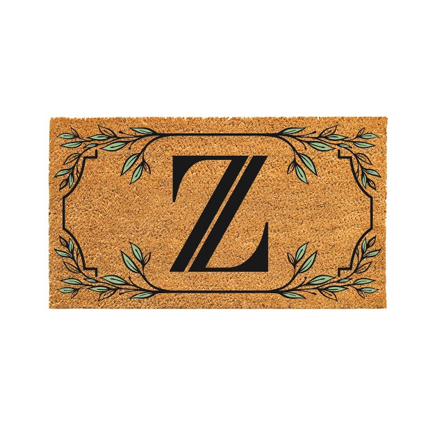 X 16 quot Monogram Coir Mat Letter quot z quot