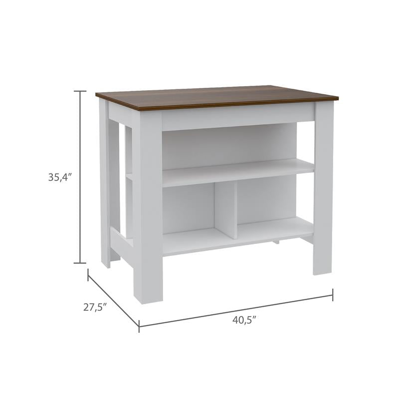 Home Square 2-Piece Set with Storage Pantry Cabinet and Cala Kitchen Island