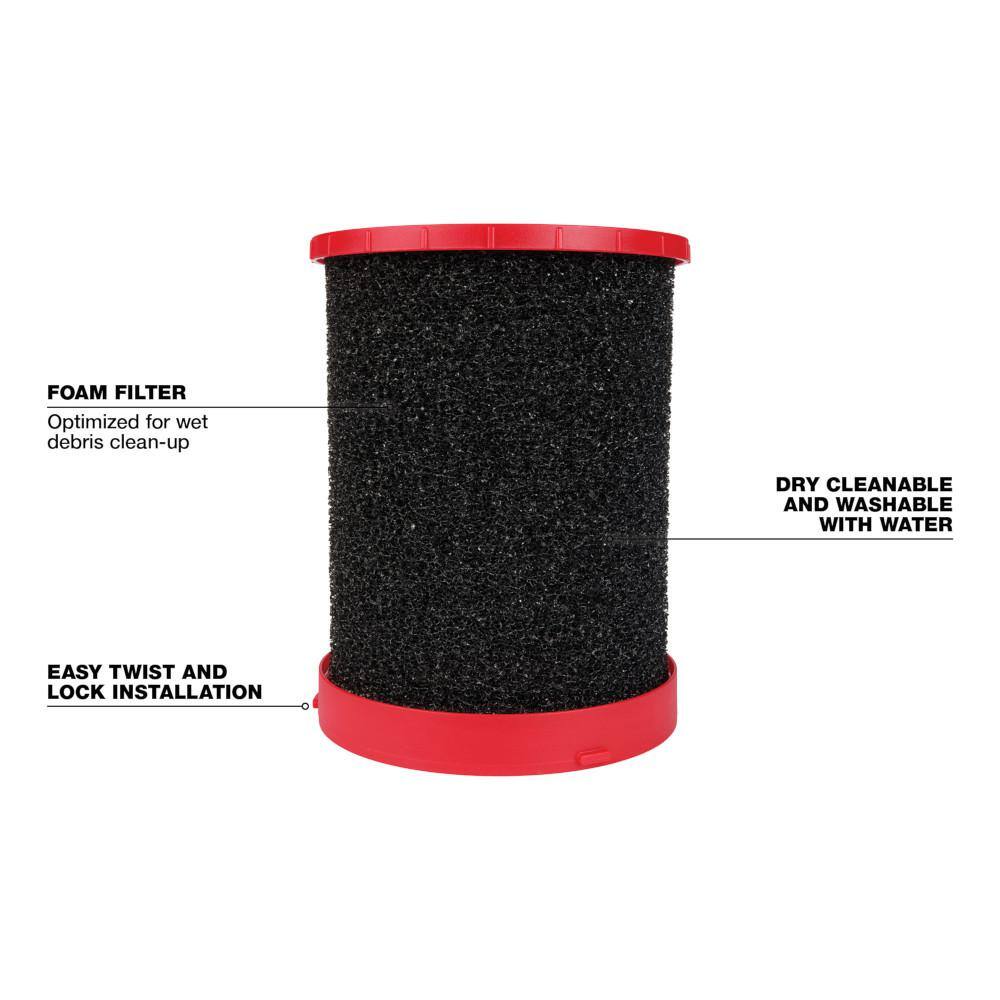 MW Large WetDry Vacuum Foam Wet Filter for MW WetDry Shop Vacuums (1-Pack) 49-90-1990
