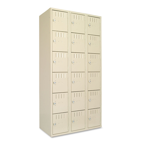 Tennsco Box Compartments， Triple Stack， 36w x 18d x 72h， Sand (BS6121812CSD)