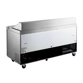 Cooler Depot 70 in. W 15.5 cu. ft. Commercial Mega Food Prep Table Refrigerator Cooler in Stainless Steel cd-xsp72m