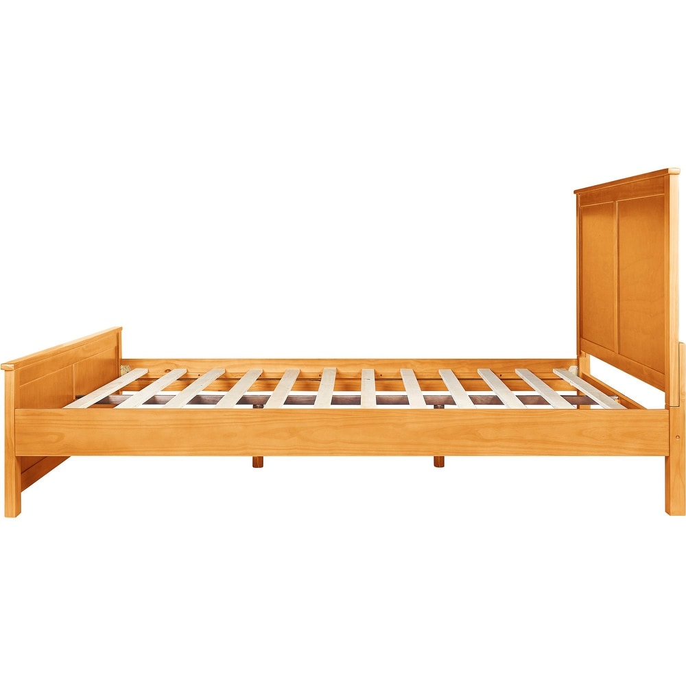 Winston Wooden Platform Bed with Paneled Headboard